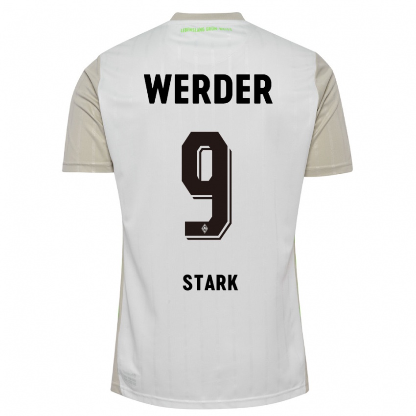 נשים Christian Stark #9 לבן שחור הרחק ג'רזי 2025/26 חולצה קצרה