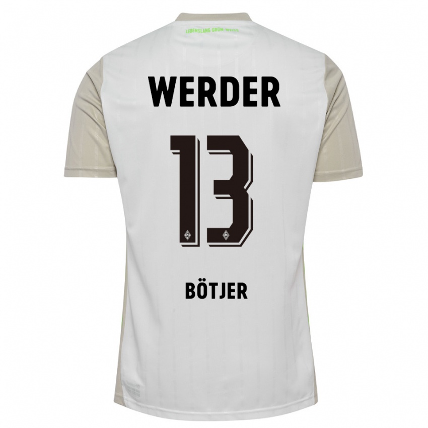 נשים Linus Bötjer #13 לבן שחור הרחק ג'רזי 2025/26 חולצה קצרה
