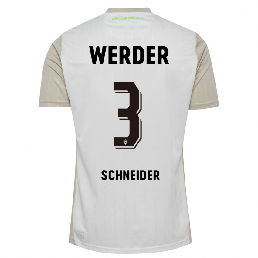 נשים Dieter Schneider #3 לבן שחור הרחק ג'רזי 2025/26 חולצה קצרה