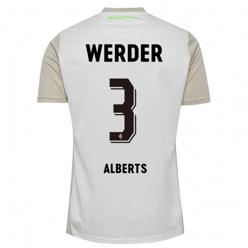 נשים כריסטופר אלברטס #3 לבן שחור הרחק ג'רזי 2025/26 חולצה קצרה