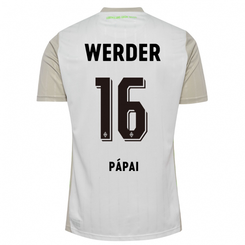 נשים אמוקה פפאי #16 לבן שחור הרחק ג'רזי 2025/26 חולצה קצרה