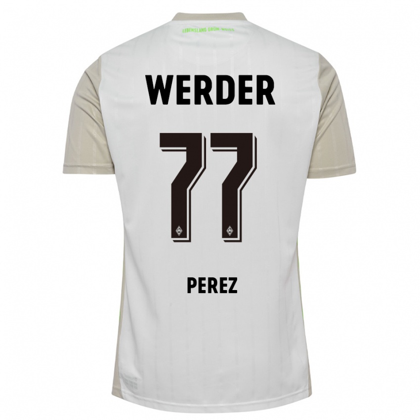 נשים קטלינה פרז #77 לבן שחור הרחק ג'רזי 2025/26 חולצה קצרה