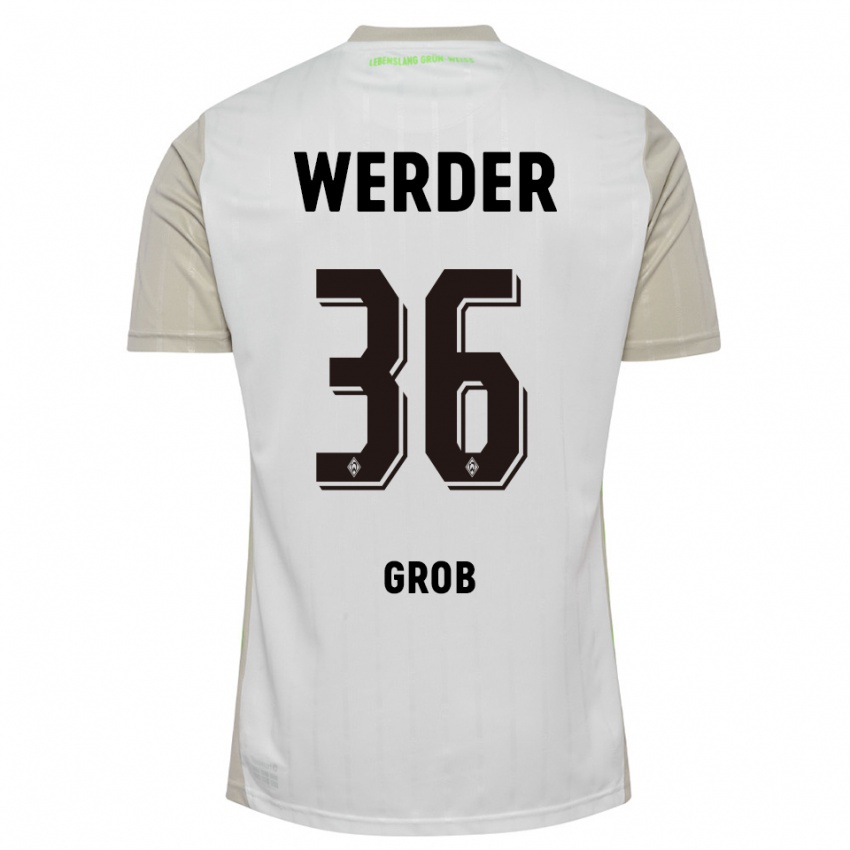 נשים כריסטיאן גרוס #36 לבן שחור הרחק ג'רזי 2025/26 חולצה קצרה