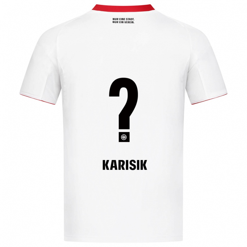 נשים Harun Karisik #0 לבן אדום הרחק ג'רזי 2025/26 חולצה קצרה