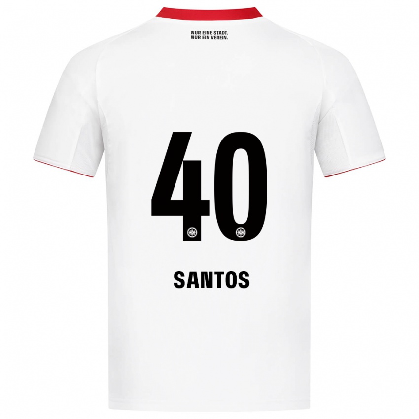 נשים קאווה סנטוס #40 לבן אדום הרחק ג'רזי 2025/26 חולצה קצרה