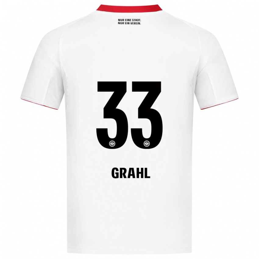 נשים ינס גראהל #33 לבן אדום הרחק ג'רזי 2025/26 חולצה קצרה