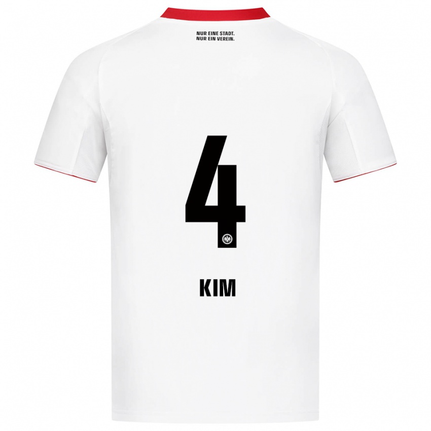 נשים יון-דו קים #4 לבן אדום הרחק ג'רזי 2025/26 חולצה קצרה