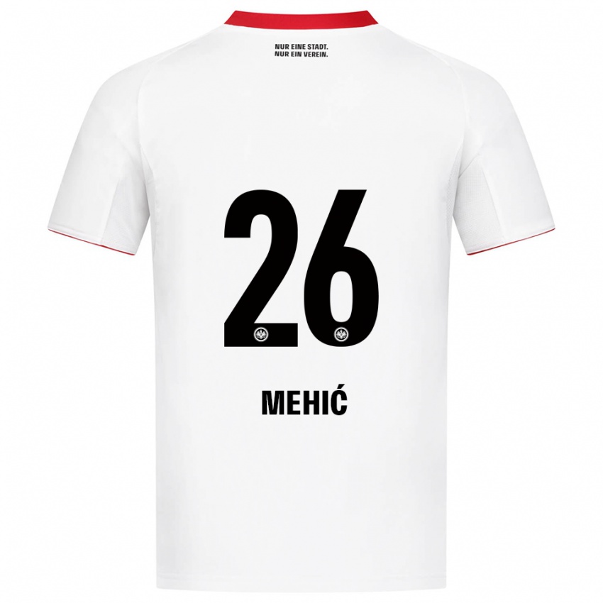 נשים Liam Mehić #26 לבן אדום הרחק ג'רזי 2025/26 חולצה קצרה