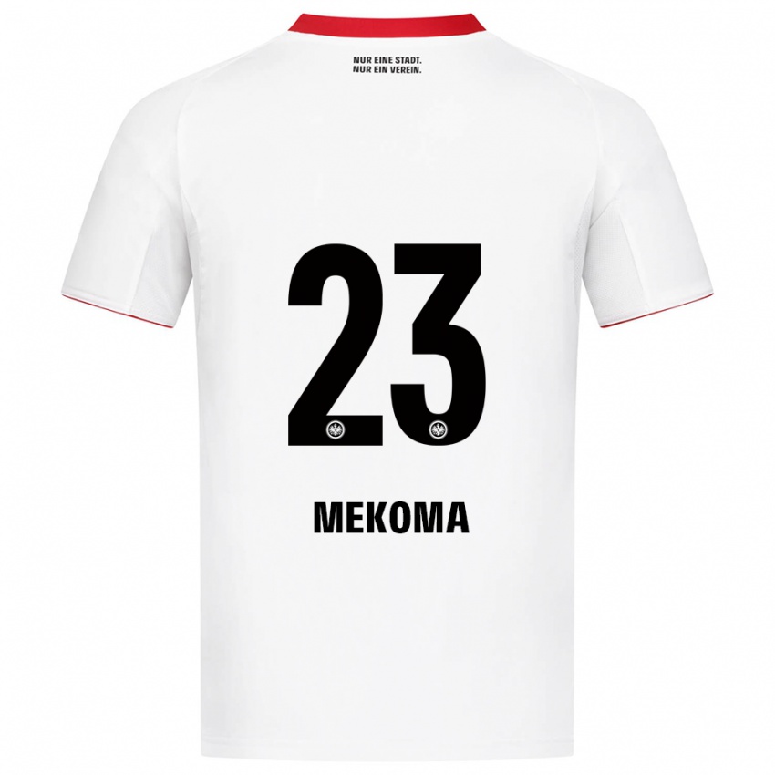 נשים Jamal Mekoma #23 לבן אדום הרחק ג'רזי 2025/26 חולצה קצרה