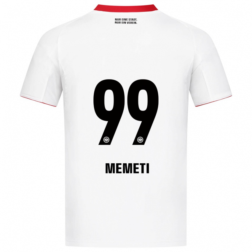 נשים Ereleta Memeti #99 לבן אדום הרחק ג'רזי 2025/26 חולצה קצרה