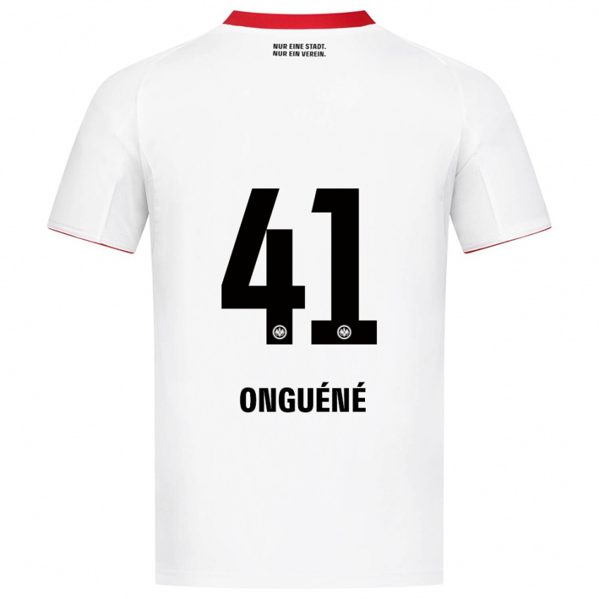 נשים ז'רום אונגנה #41 לבן אדום הרחק ג'רזי 2025/26 חולצה קצרה