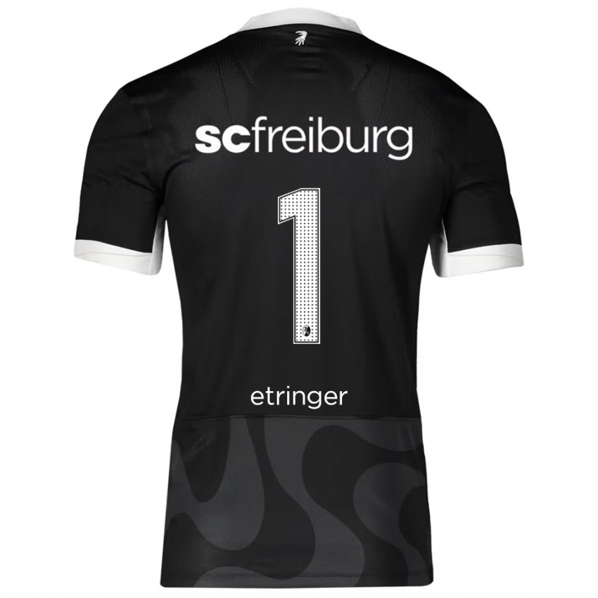 נשים Elias Etringer #1 שחור לבן הרחק ג'רזי 2025/26 חולצה קצרה