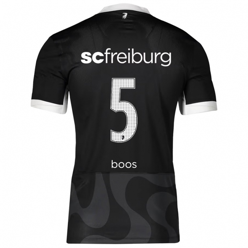 נשים יאניק בוס #5 שחור לבן הרחק ג'רזי 2025/26 חולצה קצרה