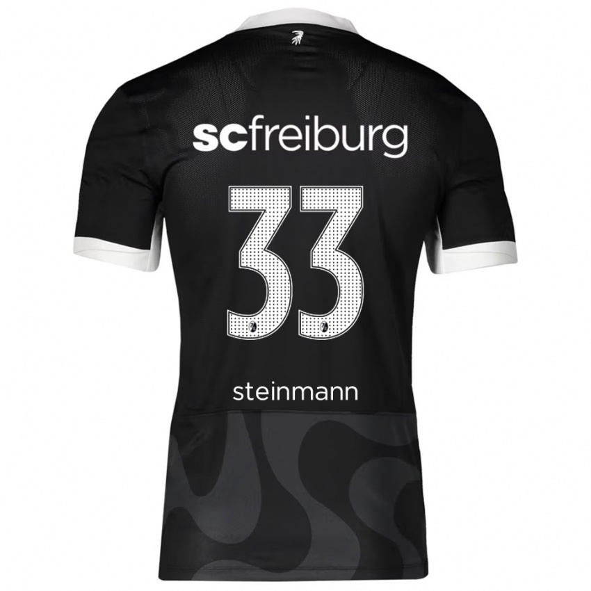 נשים קארל שטיינמן #33 שחור לבן הרחק ג'רזי 2025/26 חולצה קצרה