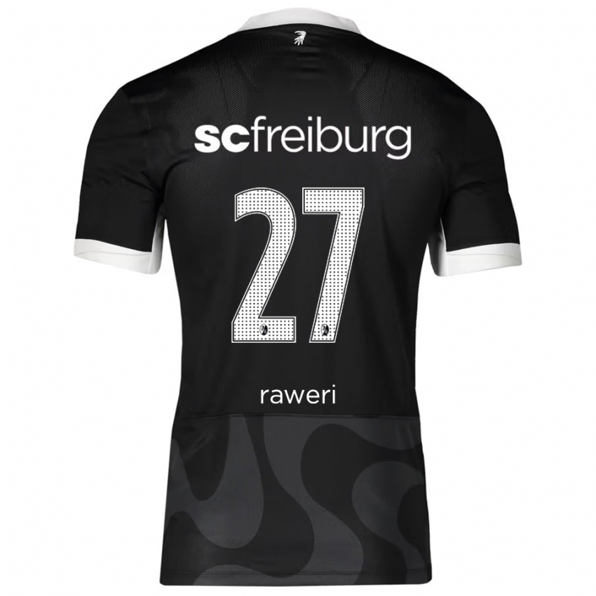 נשים Krish Raweri #27 שחור לבן הרחק ג'רזי 2025/26 חולצה קצרה