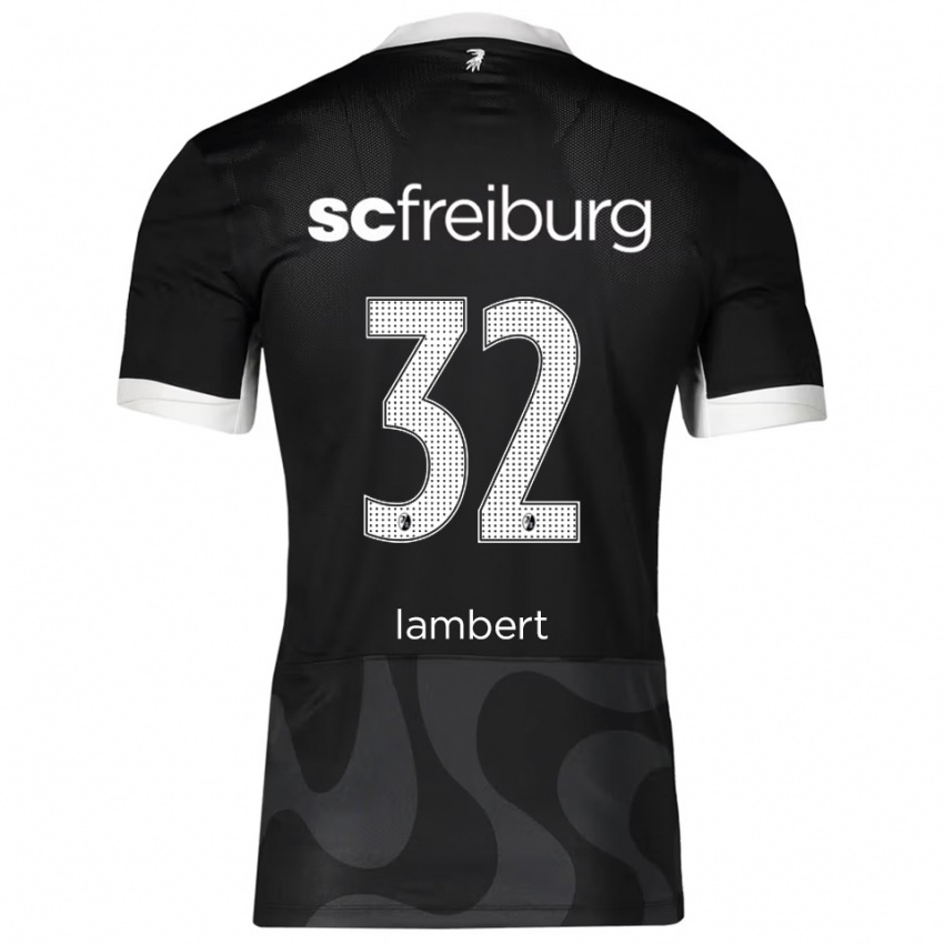 נשים Gabrielle Lambert #32 שחור לבן הרחק ג'רזי 2025/26 חולצה קצרה