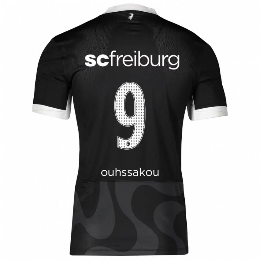 נשים Essad Ouhssakou #9 שחור לבן הרחק ג'רזי 2025/26 חולצה קצרה