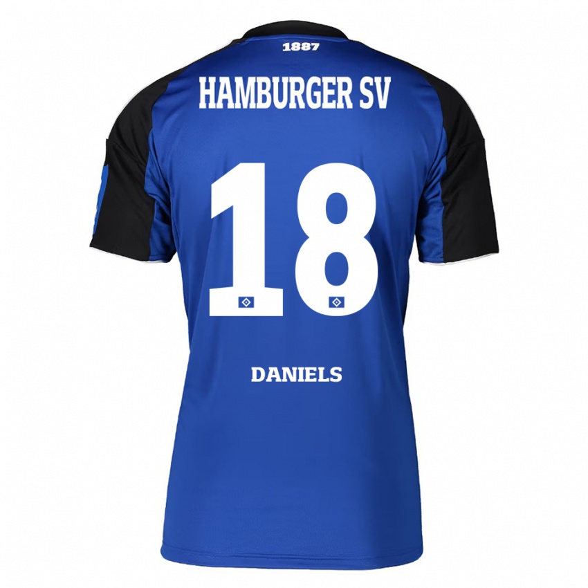 נשים Jannis Daniels #18 כחול שחור הרחק ג'רזי 2025/26 חולצה קצרה