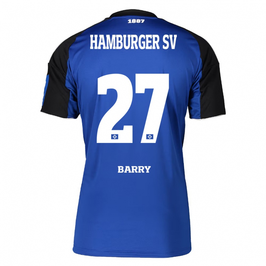 נשים Alpha Barry #27 כחול שחור הרחק ג'רזי 2025/26 חולצה קצרה