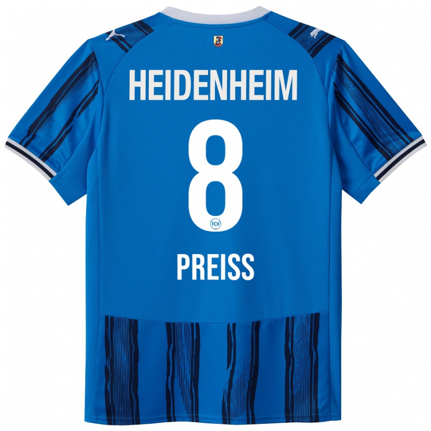 נשים Lena Preiß #8 כחול נייבי הרחק ג'רזי 2025/26 חולצה קצרה