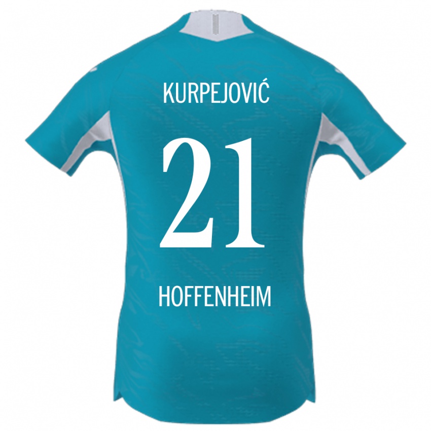 נשים Albin Kurpejović #21 תכלת הרחק ג'רזי 2025/26 חולצה קצרה