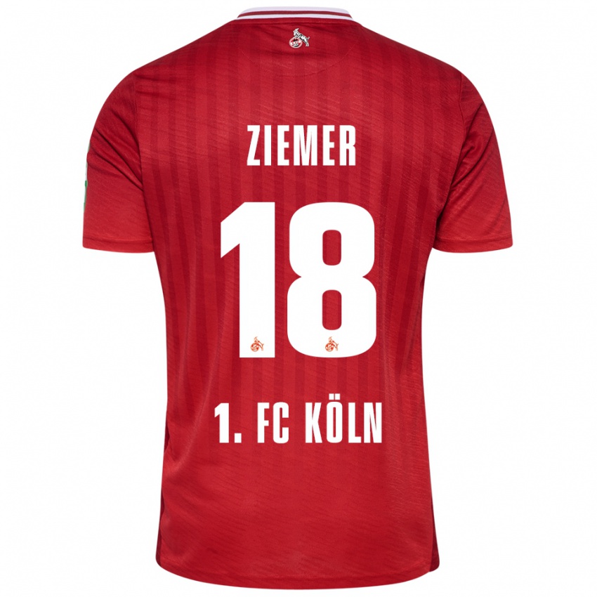 נשים טיילור זימר #18 אדום לבן הרחק ג'רזי 2025/26 חולצה קצרה