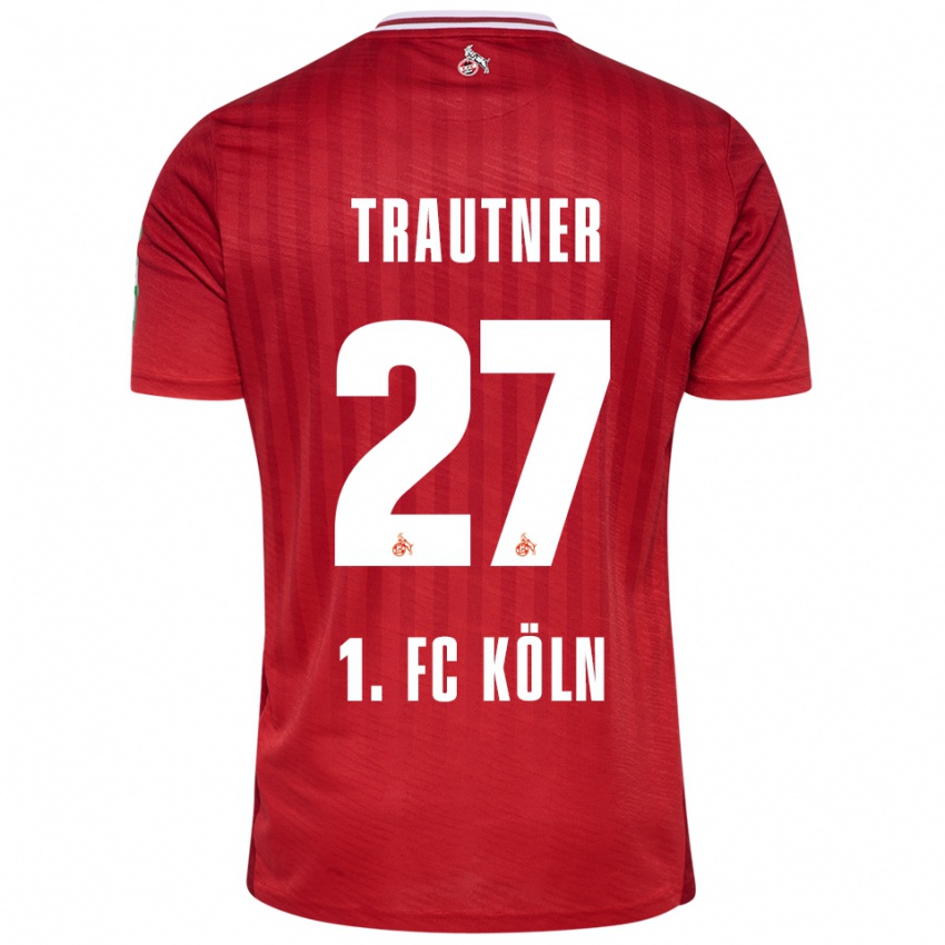 נשים טוביאס טראוטנר #27 אדום לבן הרחק ג'רזי 2025/26 חולצה קצרה