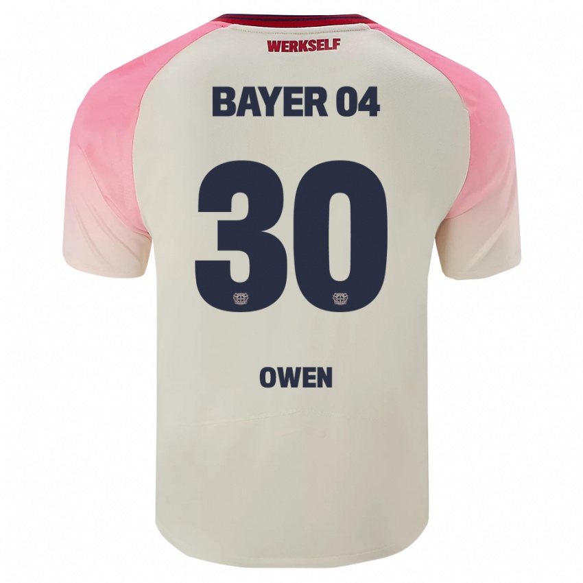 נשים Emmanuel Owen #30 ורוד אוף וויט הרחק ג'רזי 2025/26 חולצה קצרה