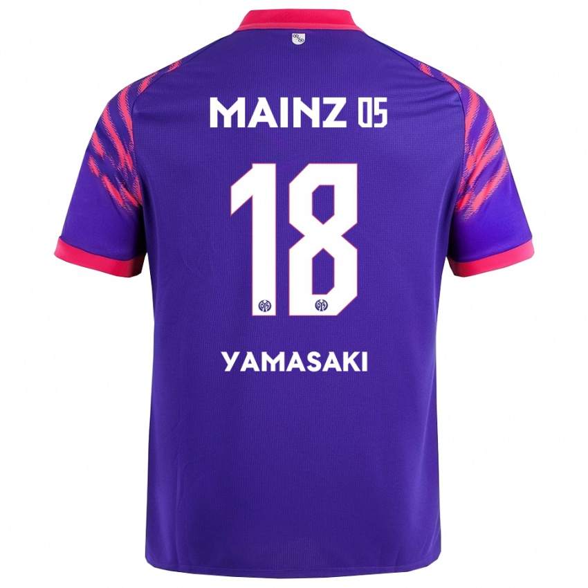 נשים Taiyu Yamasaki #18 נייבי ורוד הרחק ג'רזי 2025/26 חולצה קצרה