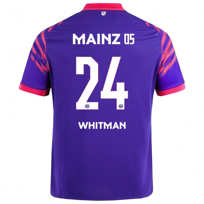 נשים Katherine Whitman #24 נייבי ורוד הרחק ג'רזי 2025/26 חולצה קצרה