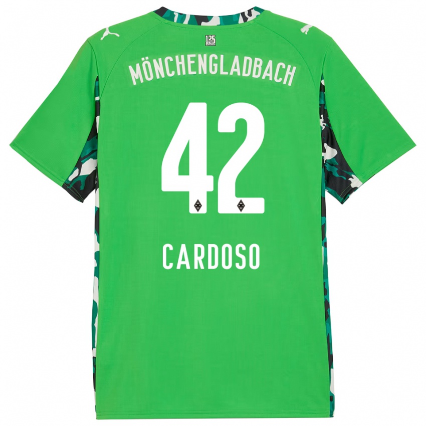 נשים טיאגו פריירה קרדוסו #42 ירוק שחור הרחק ג'רזי 2025/26 חולצה קצרה