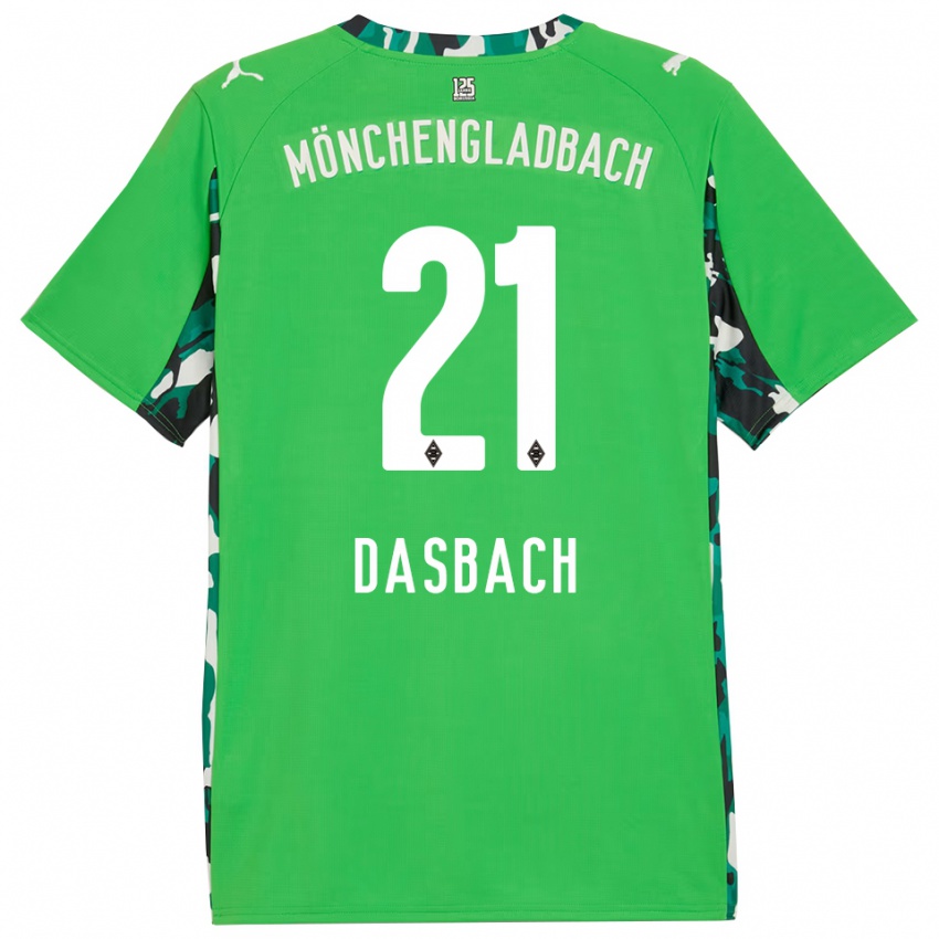 נשים יאניק דייוויד דסבאך #21 ירוק שחור הרחק ג'רזי 2025/26 חולצה קצרה