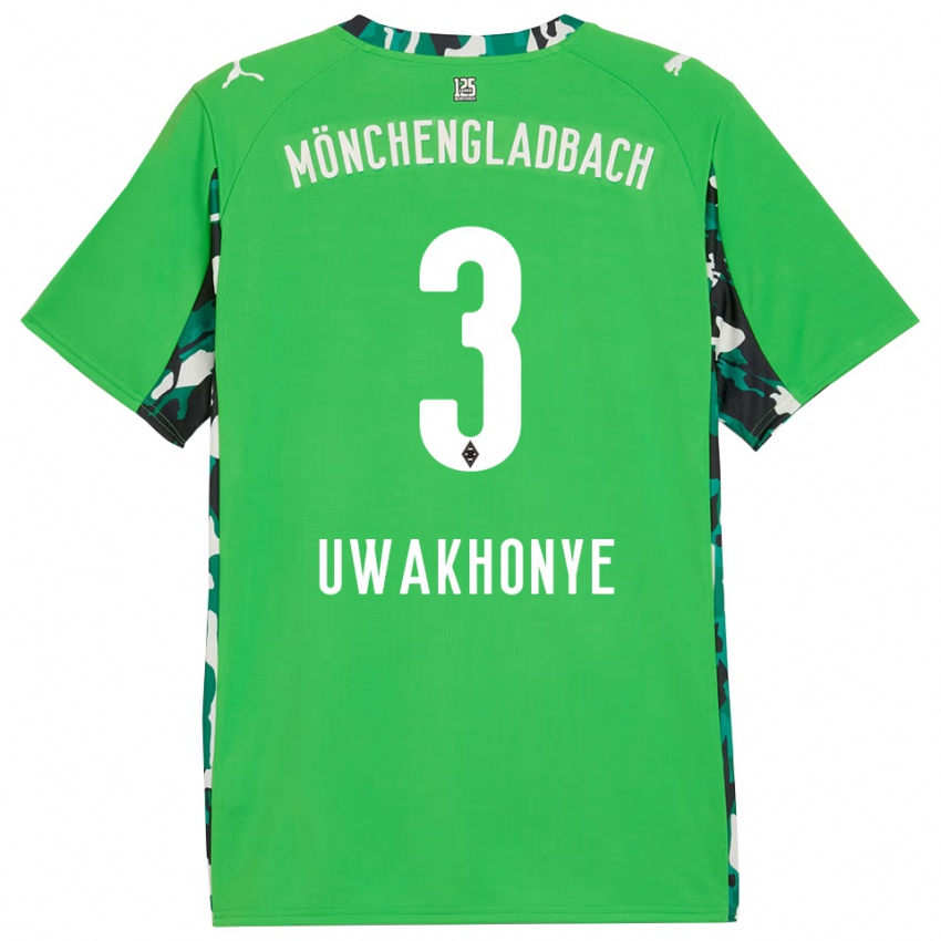 נשים ג'ושוע לאקי ג'וזף אוואקוניה #3 ירוק שחור הרחק ג'רזי 2025/26 חולצה קצרה