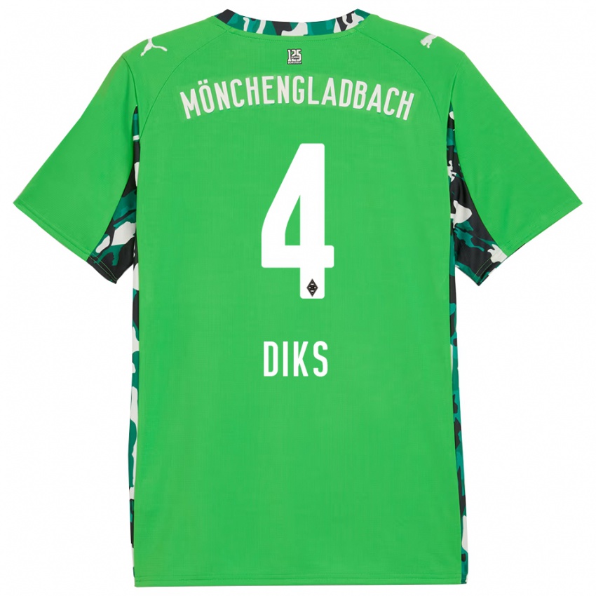 נשים קווין דיקש #4 ירוק שחור הרחק ג'רזי 2025/26 חולצה קצרה נשים קווין דיקש #4 ירוק שחור הרחק ג'רזי 2025/26 חולצה קצרה