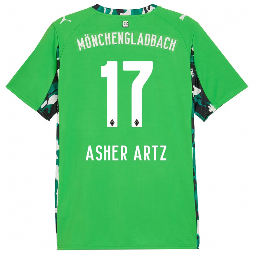 נשים אשר ארץ #17 ירוק שחור הרחק ג'רזי 2025/26 חולצה קצרה