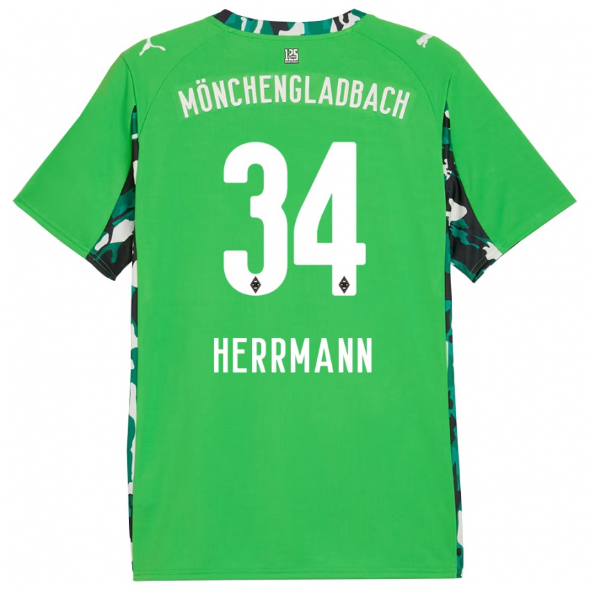 נשים שארל הרמן #34 ירוק שחור הרחק ג'רזי 2025/26 חולצה קצרה