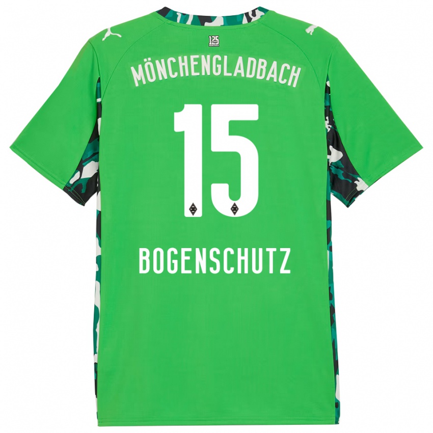 נשים קרסטין בוגנשוץ #15 ירוק שחור הרחק ג'רזי 2025/26 חולצה קצרה