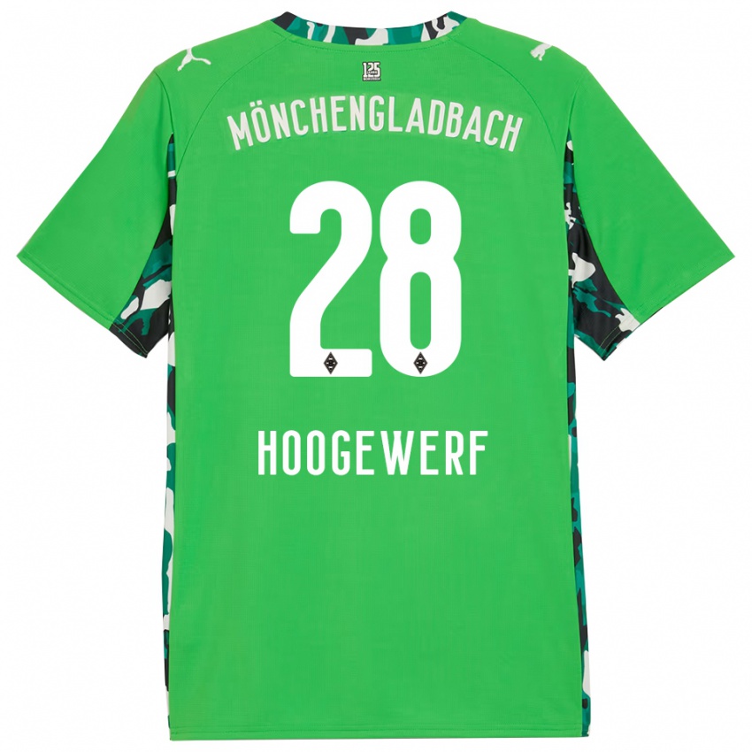 נשים דילון הוגוורף #28 ירוק שחור הרחק ג'רזי 2025/26 חולצה קצרה