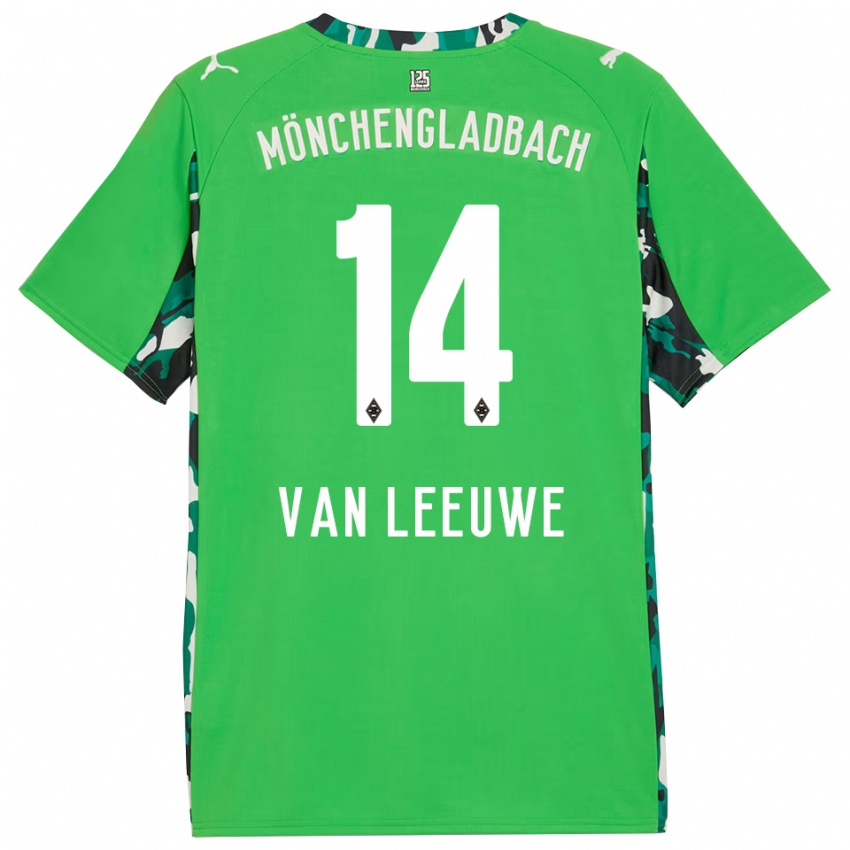 נשים קירה ואן לאווה #14 ירוק שחור הרחק ג'רזי 2025/26 חולצה קצרה