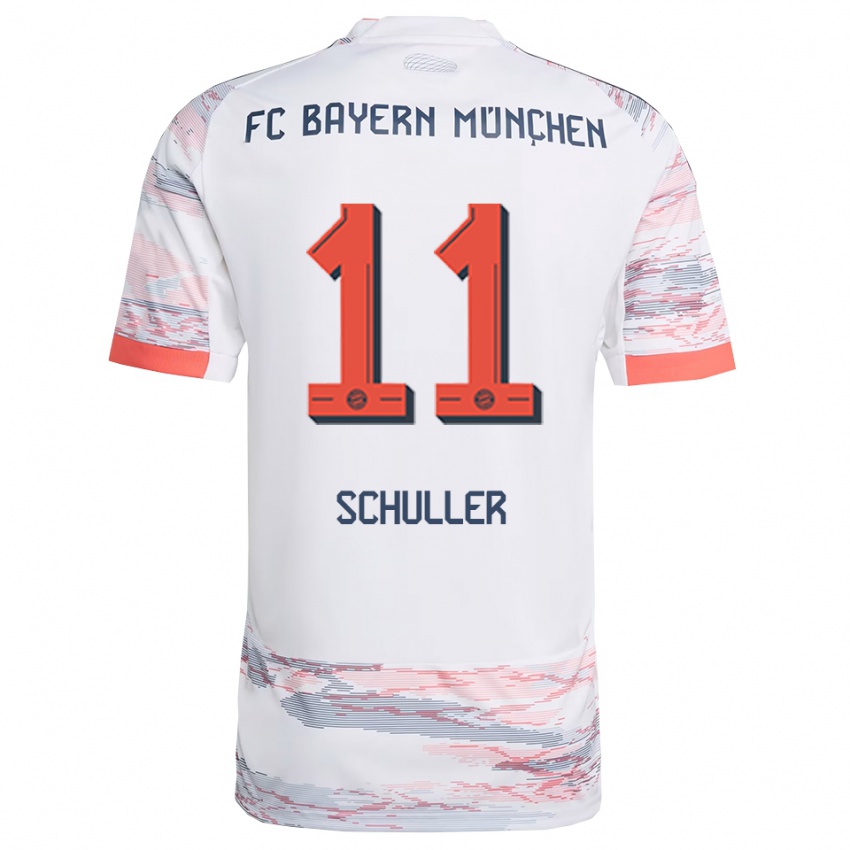 נשים לאה שולר #11 לבן אפור הרחק ג'רזי 2025/26 חולצה קצרה