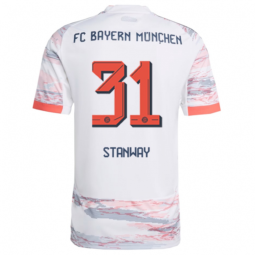 נשים ג'ורג'יה סטנוויי #31 לבן אפור הרחק ג'רזי 2025/26 חולצה קצרה