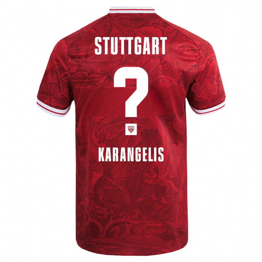 נשים Konstantinos Karangelis #0 אדום שחור הרחק ג'רזי 2025/26 חולצה קצרה