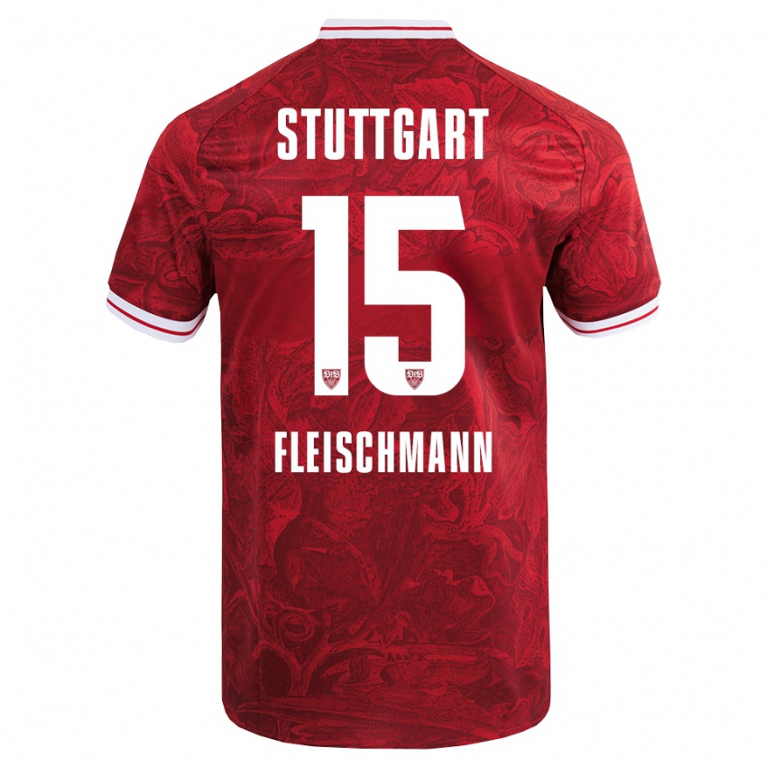 נשים Svea Fleischmann #15 אדום שחור הרחק ג'רזי 2025/26 חולצה קצרה