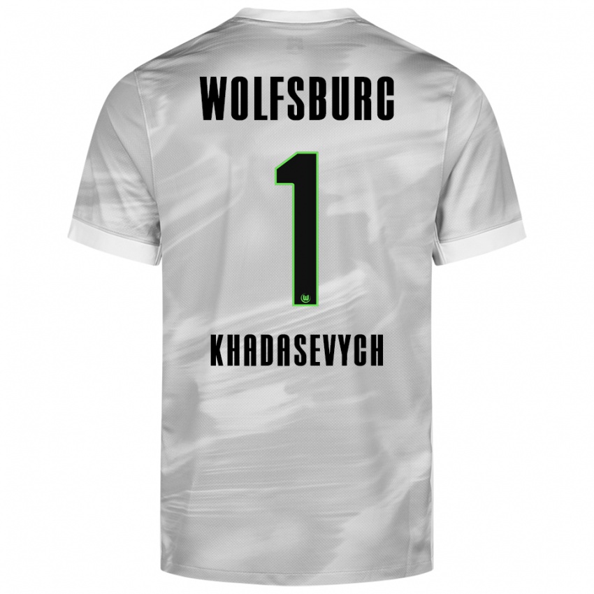 נשים קירילו חדאסביץ' #1 אפור לבן הרחק ג'רזי 2025/26 חולצה קצרה