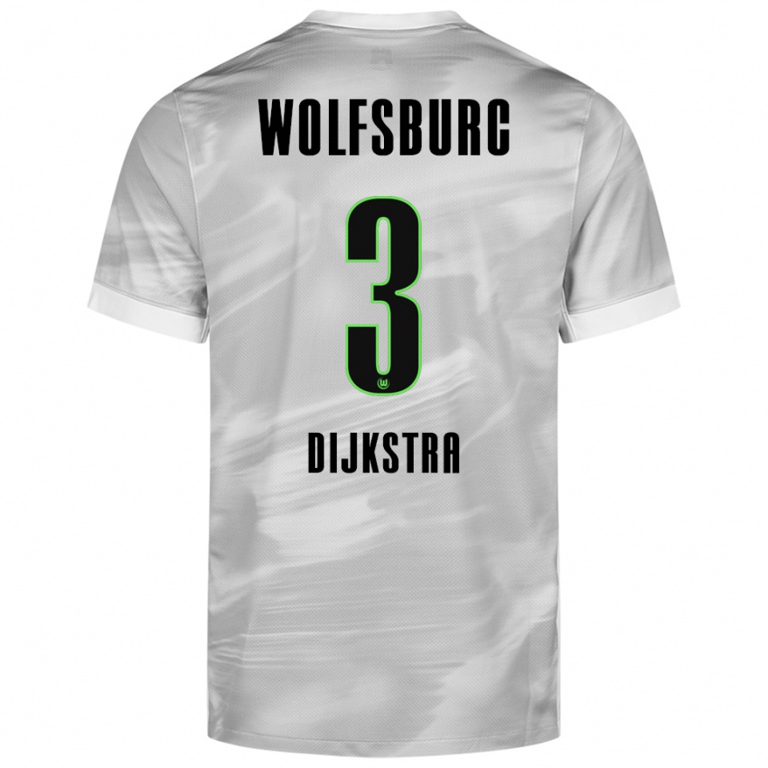 נשים קייטלין דייקסטרה #3 אפור לבן הרחק ג'רזי 2025/26 חולצה קצרה