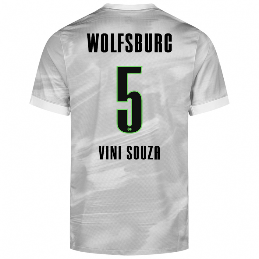 נשים ויני סוזה #5 אפור לבן הרחק ג'רזי 2025/26 חולצה קצרה