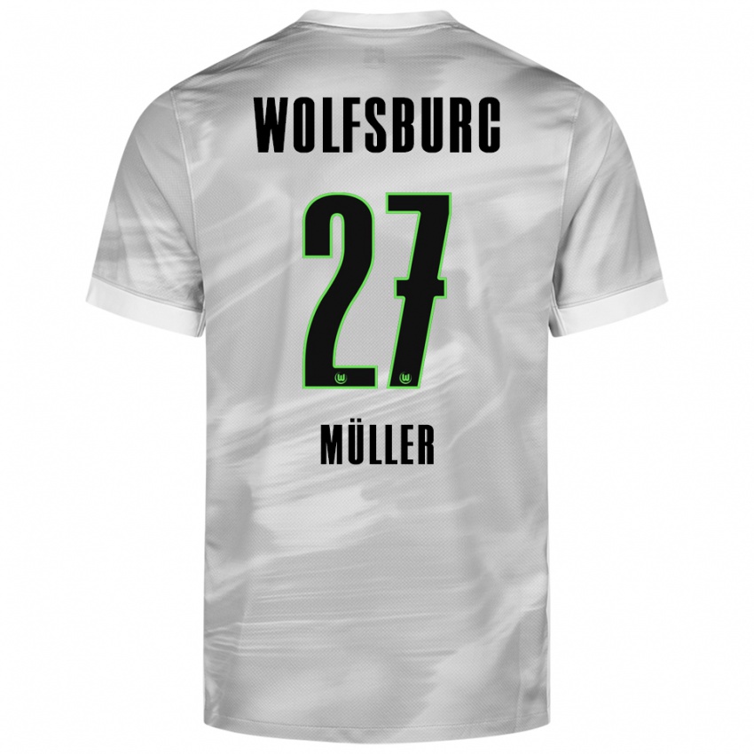 נשים Fabio Müller #27 אפור לבן הרחק ג'רזי 2025/26 חולצה קצרה