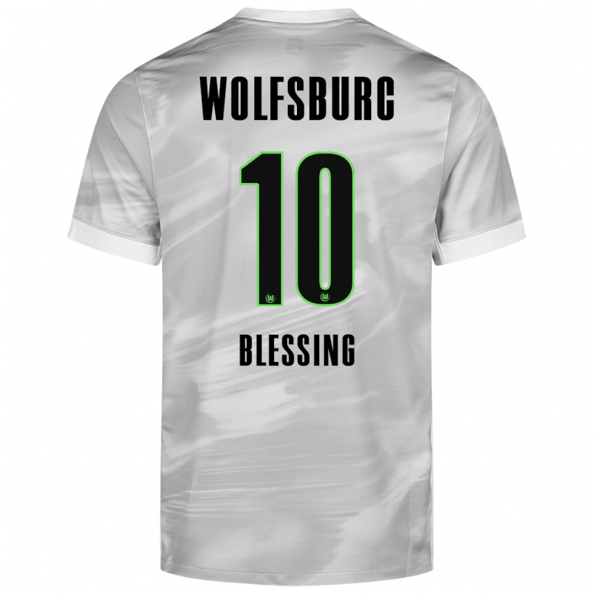 נשים Èlisée Blessing #10 אפור לבן הרחק ג'רזי 2025/26 חולצה קצרה