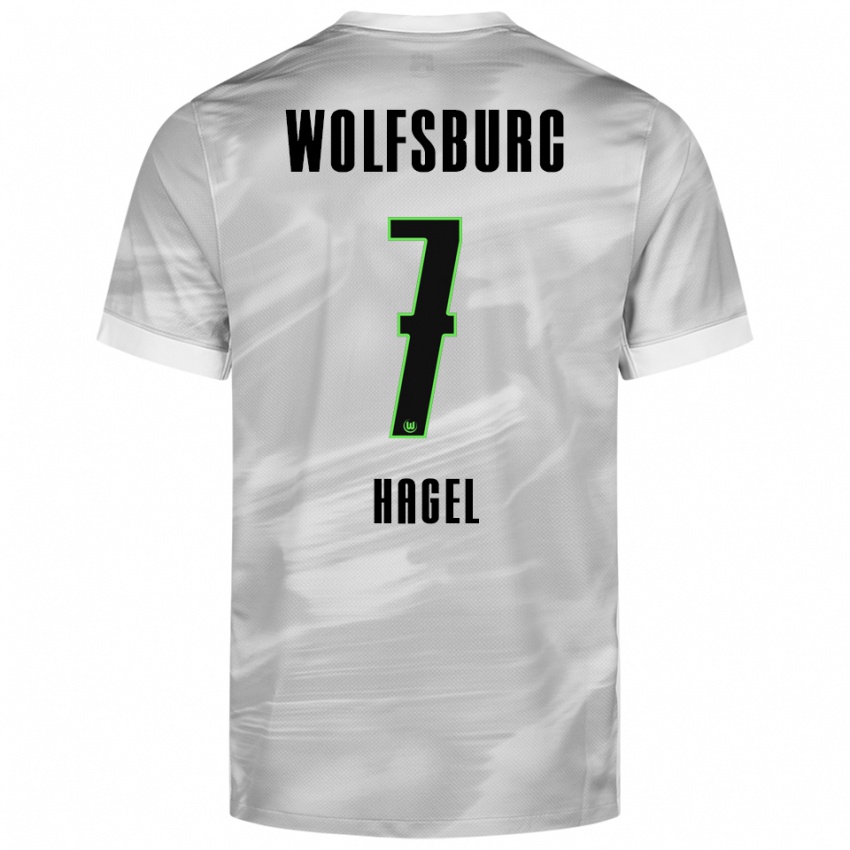 נשים Chantal Hagel #7 אפור לבן הרחק ג'רזי 2025/26 חולצה קצרה