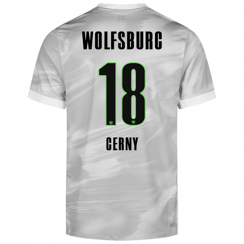 נשים וצלאב צ'רני #18 אפור לבן הרחק ג'רזי 2025/26 חולצה קצרה